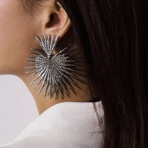 NEW Silver Floral Burst Statement Earrings